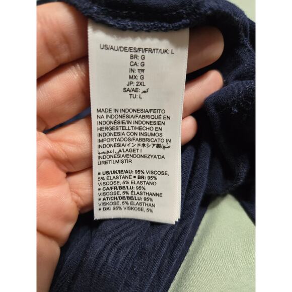 Amazon essential large women's navy blue open front cardigan - Picture 6 of 8